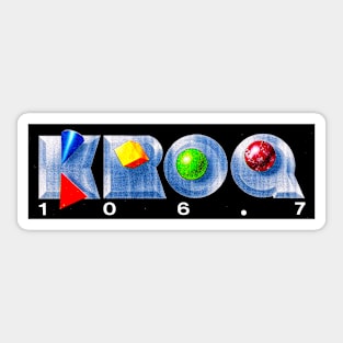 KROQ 106.7 Throwback Block Letter Design Sticker